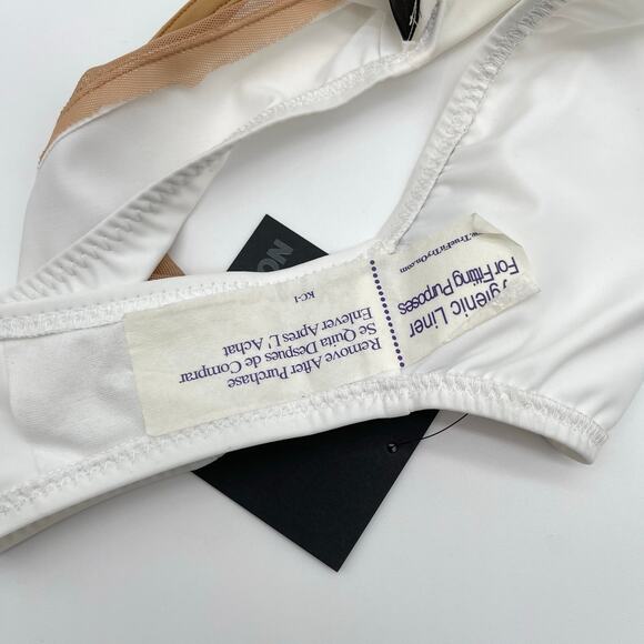 Norma Kamali | NWT Snake Mesh Bottom Swimsuit in White & Nude Mesh XS - Picture 12 of 12